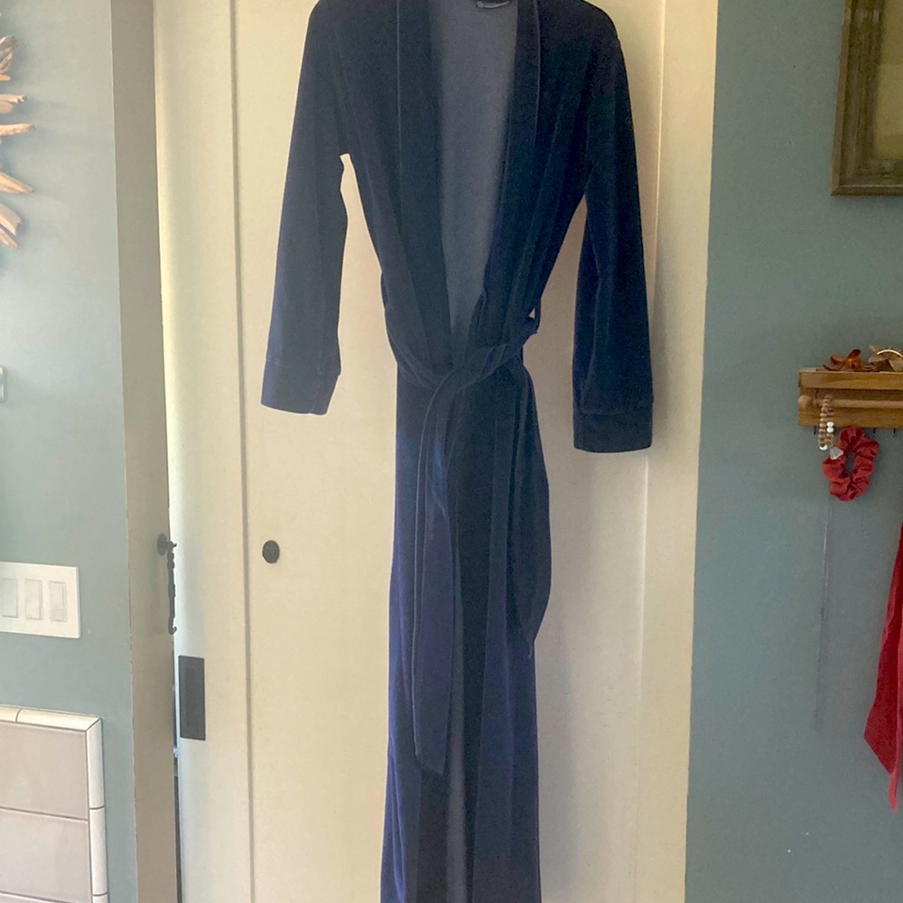 Sandmaiden TALL 55” LONG Velour Long Robe in Royal Blue